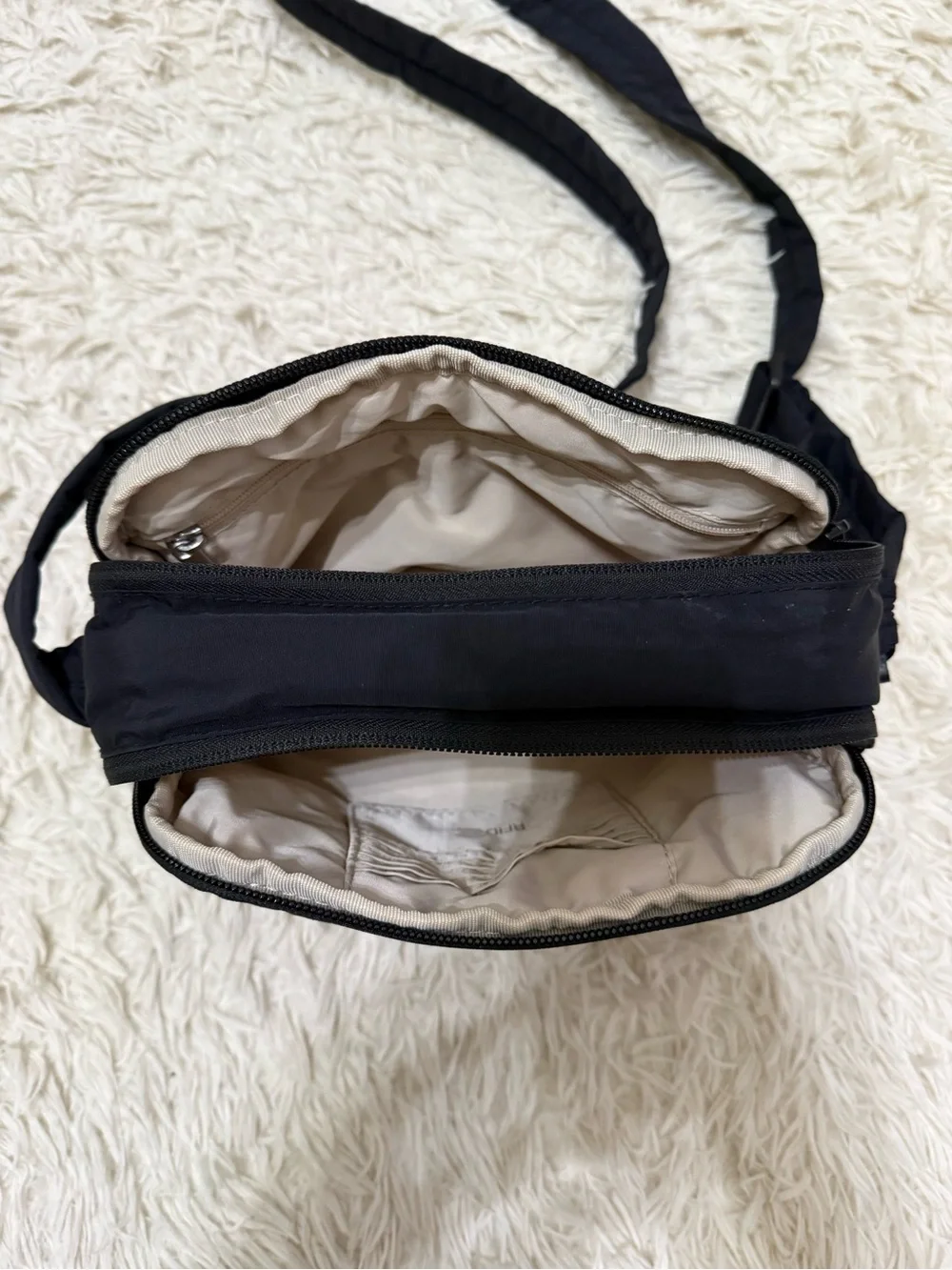 Black Crossbody Shoulder Bag - Minimal Everyday Carry